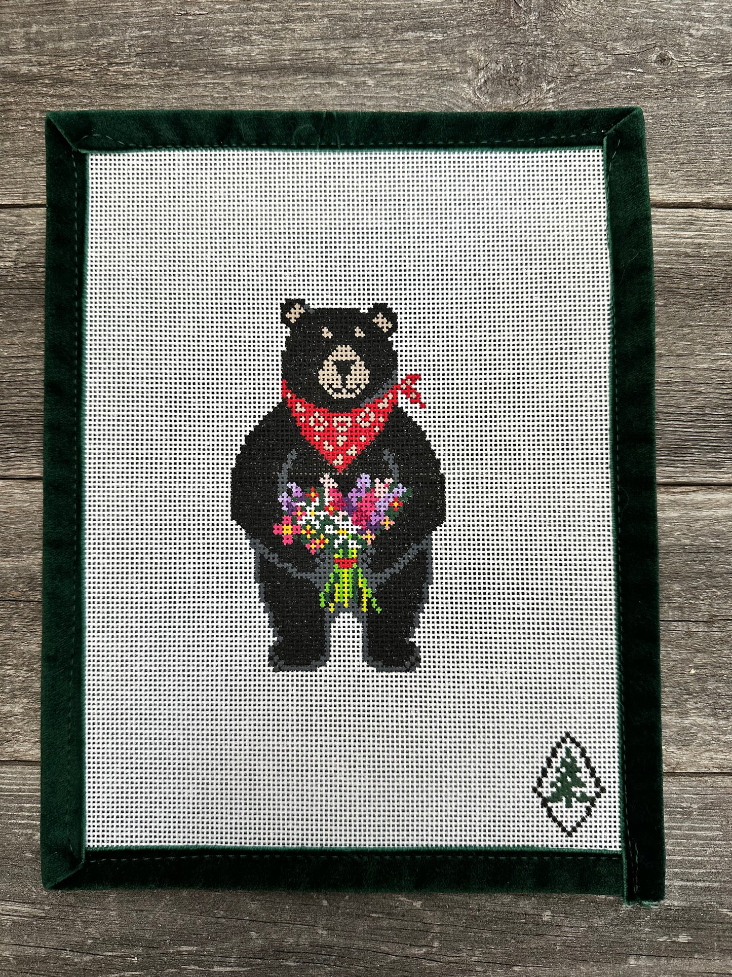 Floral Black Bear