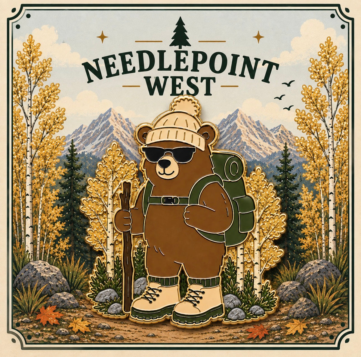 Aspen Hiking Bear Needleminder
