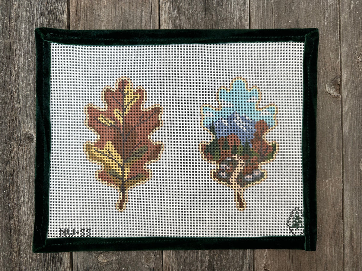 Double Sided White Oak Leaf