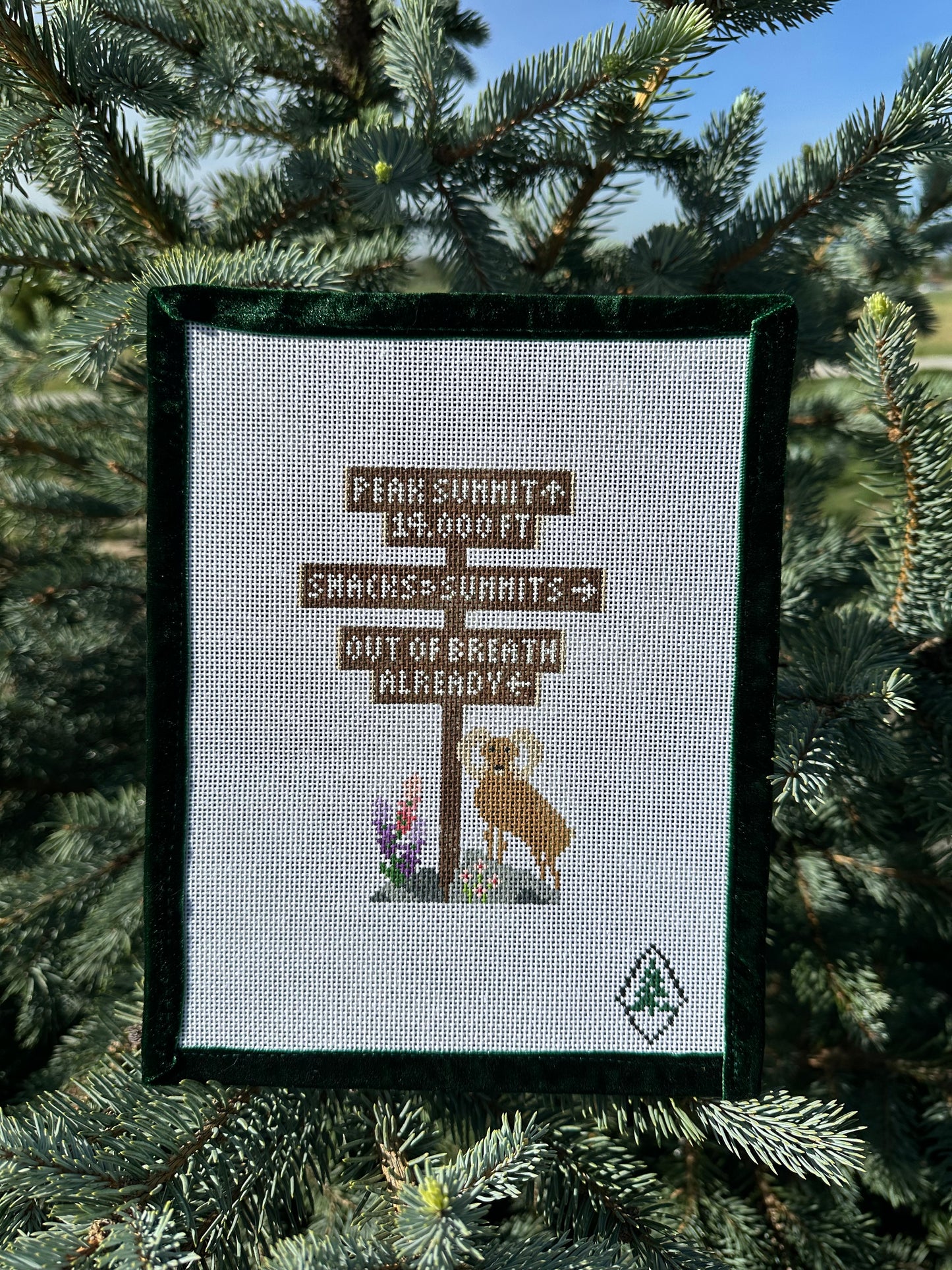Peak Summit Hiking Sign
