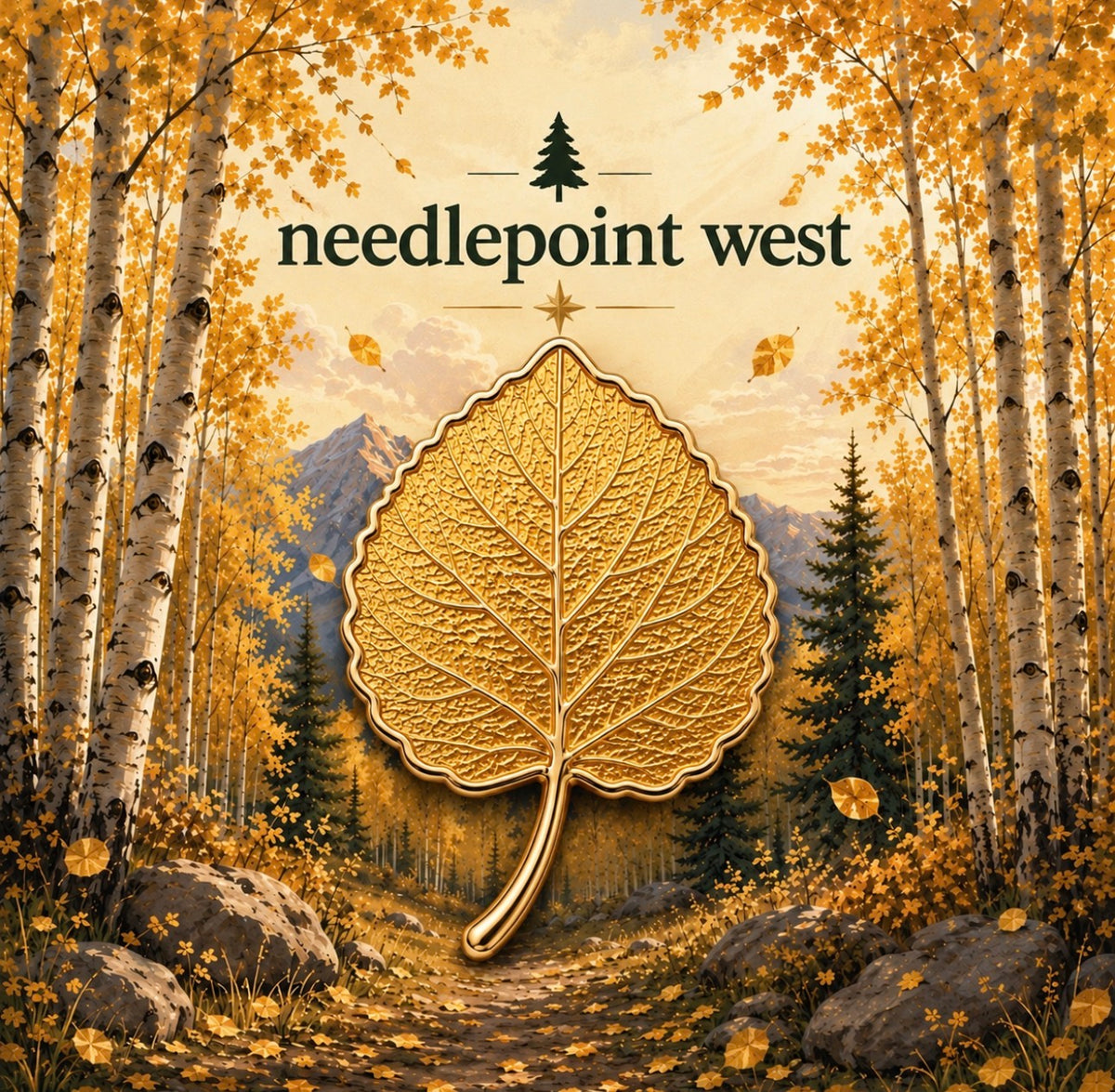 Golden Aspen Leaf Needleminder
