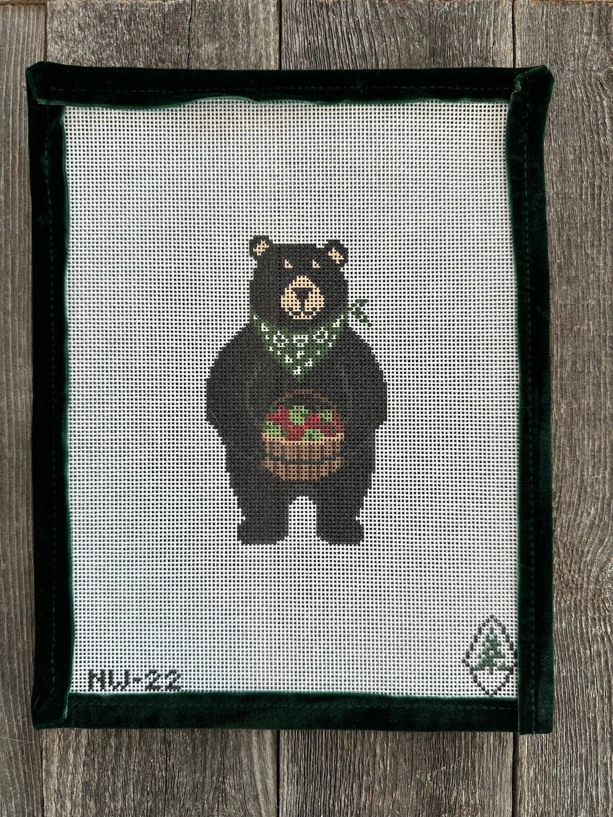 Apple Basket Black Bear