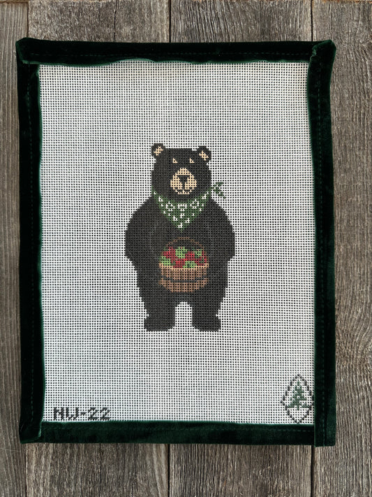Apple Basket Black Bear