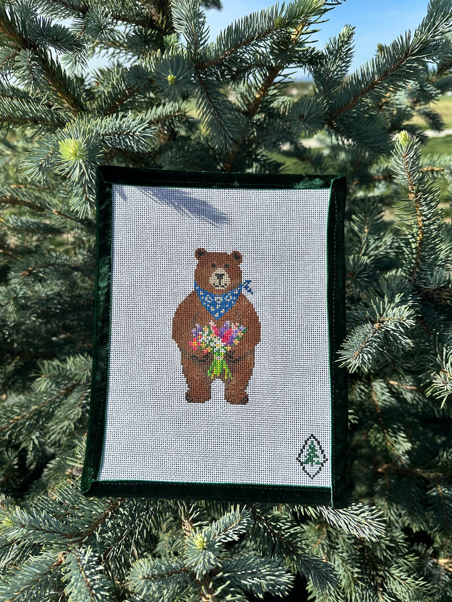 Floral Brown Bear