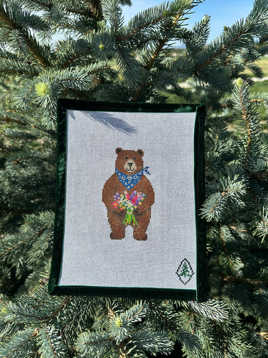 Floral Brown Bear