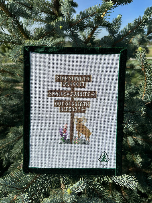 Peak Summit Hiking Sign