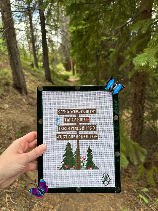 Woods Hiking Sign